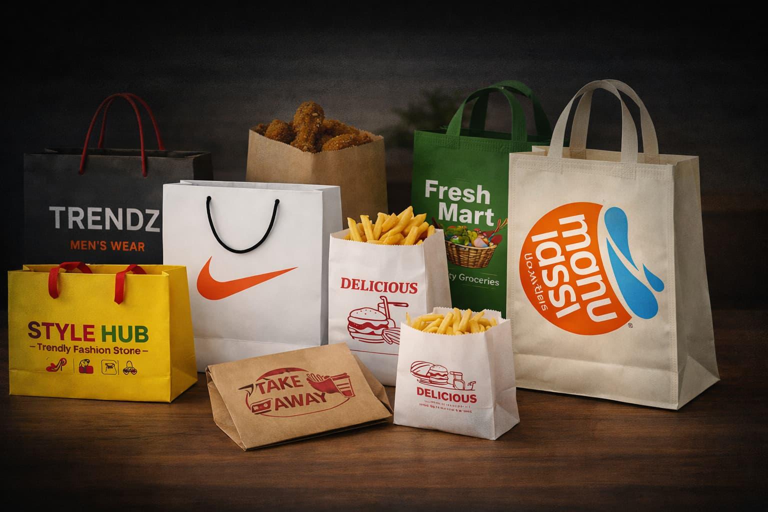 Non-woven, paper and BOPP laminated bags manufactured by Aditya Enterprises